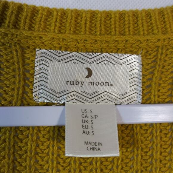 Ruby Moon Oversized Heavy Knit Tunic Sweater Shirt Top Casual Women Size Small - Picture 5 of 7
